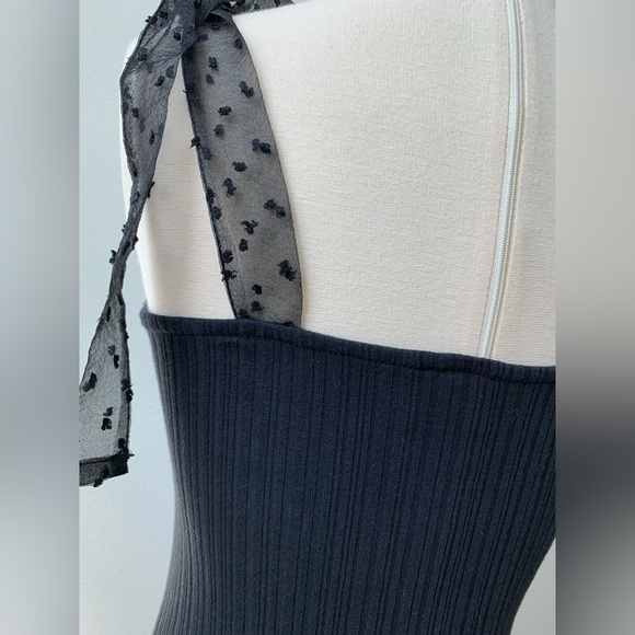 Swiss Dot Shoulder Tie Bodysuit - Picture 10 of 14